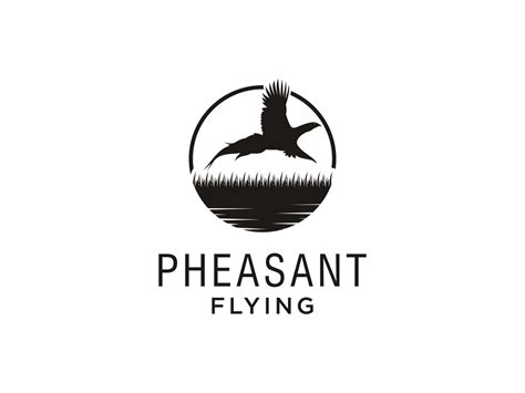 Beauty Flying Pheasant Silhouette Logo design. Usable for Business and ...