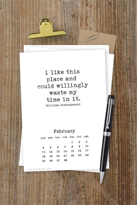 This Free Printable Calendar for 2018 is inspiring due to all the beautiful quotes u ...