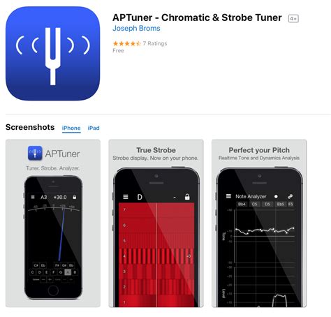 Free iOS app today: APTuner - Chromatic & Strobe Tuner - UCET