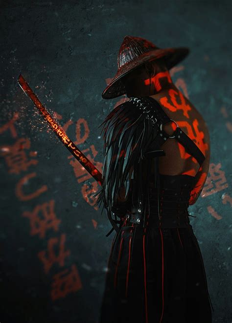 Neon Samurai by Dmitry Mel | Samurai wallpaper, Samurai artwork, Ninja wallpaper