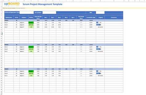 Scrum Excel Template Free Download