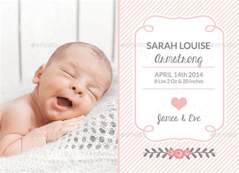 Birth Announcement Designs - 14+ Examples