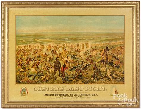 Anheuser-Busch Custer's Last Stand lithograph sold at auction on 28th ...