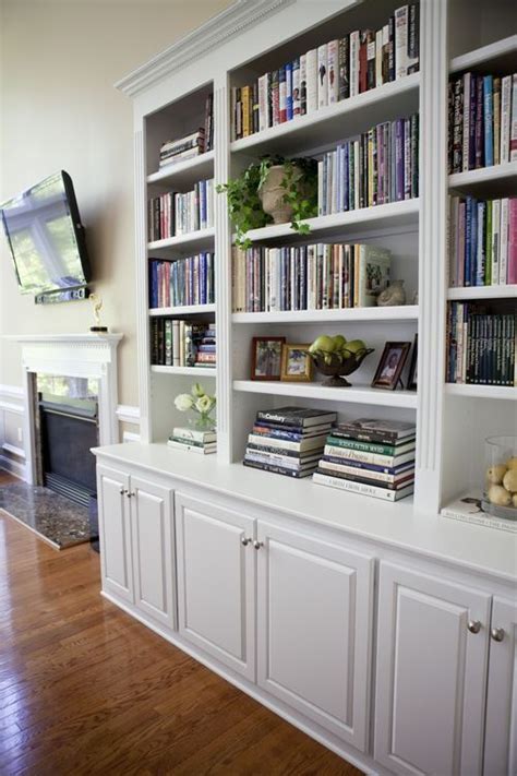 Surprising unfinished living room cabinets that will impress you | Bookshelves in living room ...