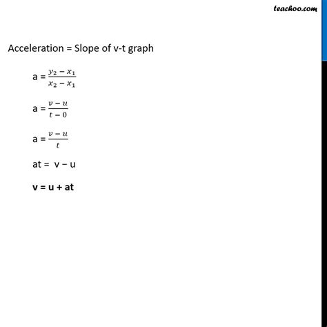 Derivation of all 3 Equations of Motion by Graph - Teachoo