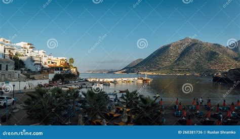 Fantastic View from the Shore of the Beach on the Beautiful Romantic City of Bali, Greece Stock ...