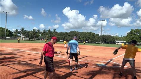 Pompano Beach Senior Softball (season 2 week 4)(Julio @Bro) - YouTube