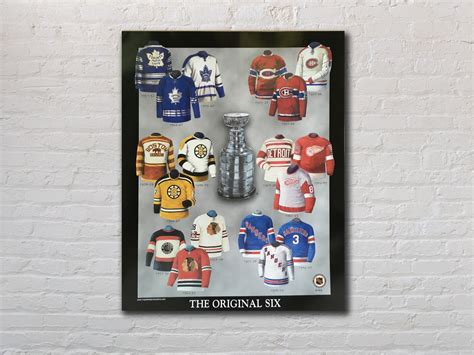 The Original Six NHL Teams 16 x 20 Poster | Etsy