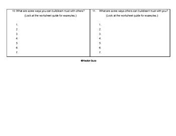 Building And Earning Trust Worksheet by The Sucos | TPT