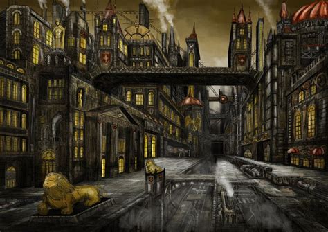 Steampunk City by Chentzu on deviantART - Looking into different styles for the Capital City. I ...