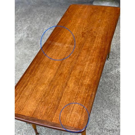 Mid-Century Modern Walnut Surfboard Rectangular Coffee Table | Chairish