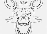 Easy Cute Foxy F Naf Coloring Pages sketch template