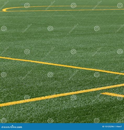 Lines on soccer pitch stock photo. Image of markings - 15125296