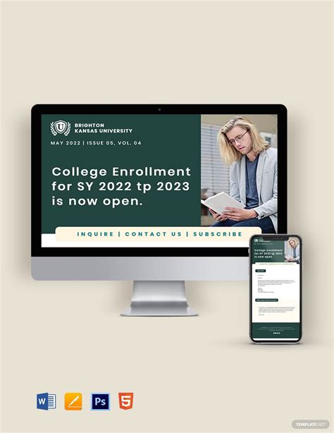 College Newsletter Template in Pages, MS Word, Photoshop - Download | Template.net