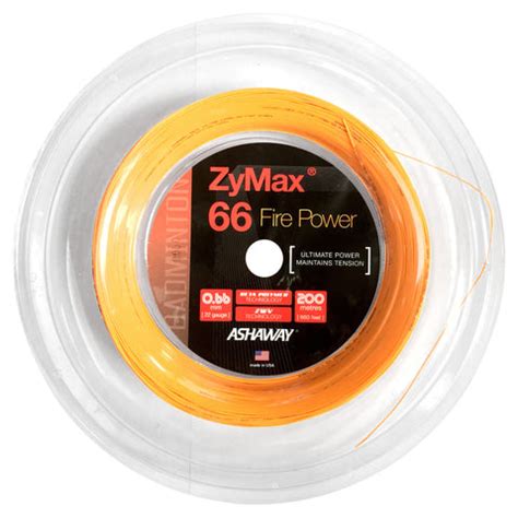 Ashaway Zymax 66 Fire Power Badminton String 200m Reel – TRME Sports