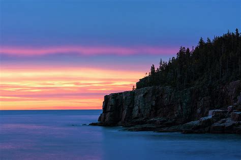 Sunrise - Otter Cliff Photograph by Dennis Kowalewski - Fine Art America