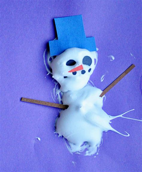 Children's Learning Activities: Puffy Paint Snowman