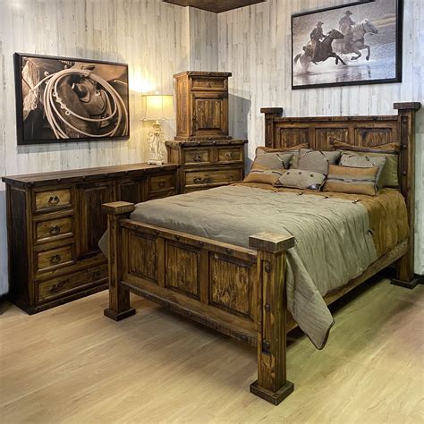 Ponderosa Bedroom Set | Rustic bedroom furniture, Rustic bedroom furniture sets, Rustic bedroom sets