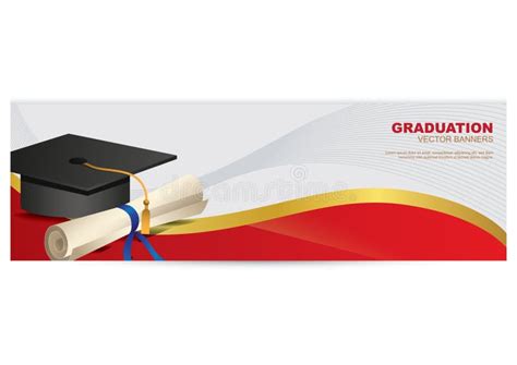 Graduation Banner. Vector Illustration Decorative Background Design ...