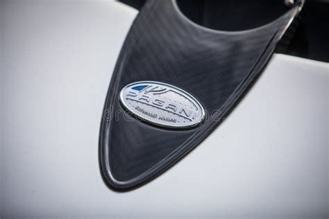 Pagani logo on a sport car editorial stock photo. Image of carbon - 165528258