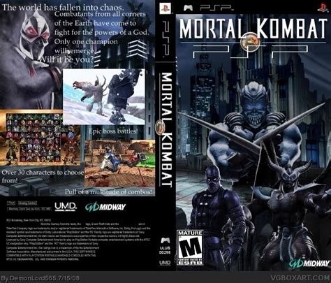 Mortal Kombat: PSP PSP Box Art Cover by DemonLord555