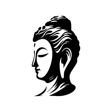 Premium Vector | Black and white minimalistic superb Buddha logo