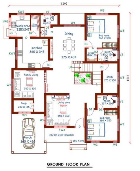 4 Bedroom Latest Model Home Design with Inside Courtyard in Kerala, Latest model traditional ...