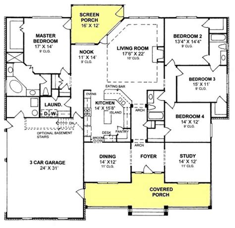 4 Bedroom Country Style House Plans | Home Design Ideas