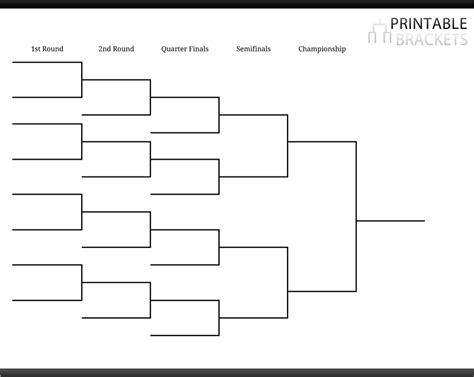 Pool Tournament Brackets | Printable Pool Tournament Brackets