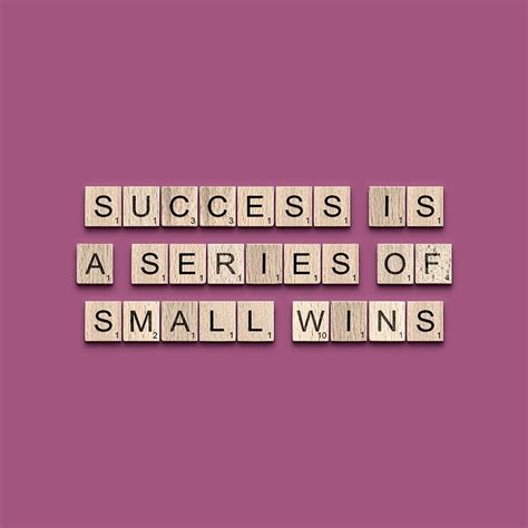 Success Is a Series Of Small Wins - Printable Motivation Quote - Inspirational Quote - Scrabble ...