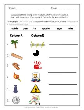 Homographs Poster (teacher made) - Worksheets Library