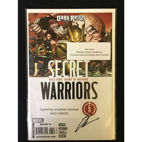 Dark Reign SECRET WARRIORS NO.6 (MARVEL COMICS) Signed by Jonathan Hickman