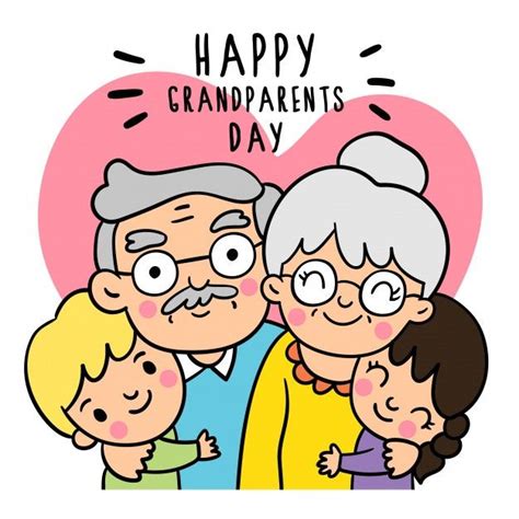 Premium Vector | Draw doodle styles of grandparents day. | Happy grandparents day, Grandparents ...