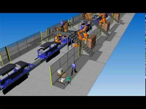 Car Factory Assembly Line Simulation - YouTube