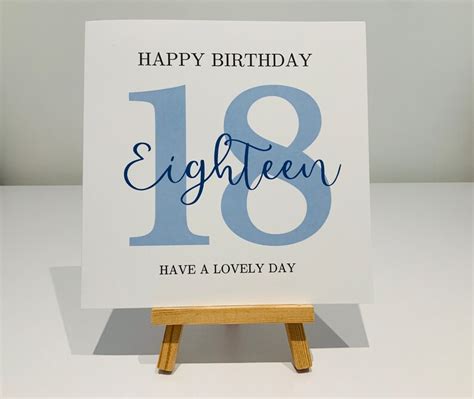 18th Birthday Card Male 18th Birthday Card Milestone Age - Etsy