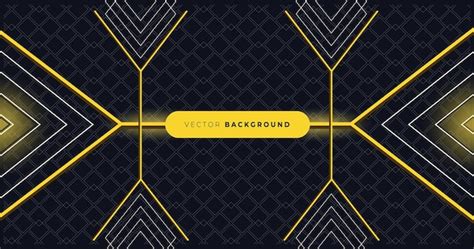 Premium Vector | Abstract yellow black and white line geometric design
