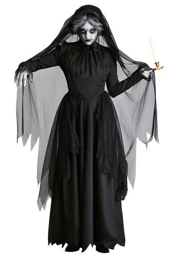 Women's Lady in Black Ghost Costume