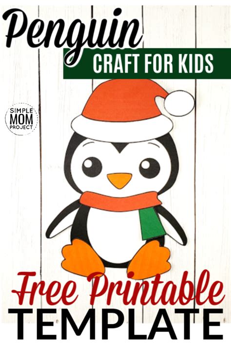 Simple Christmas Penguin Craft with Free Printable Templates - Simple ...