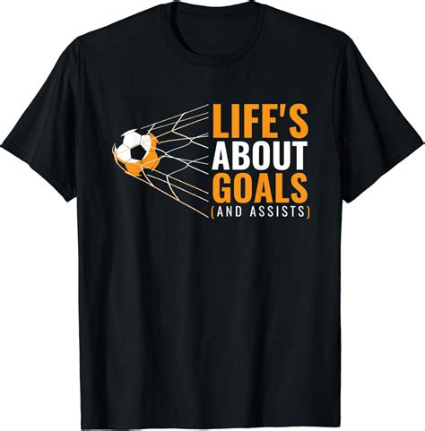 Soccer Shirt for Boys | 'Life's About Goals' | Boys Soccer T-Shirt: Amazon.co.uk: Clothing