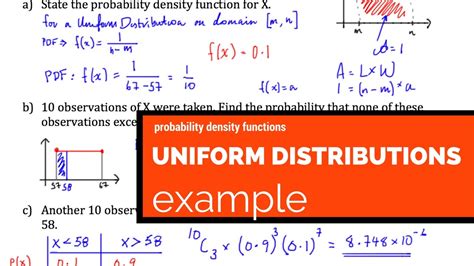 Uniform Distribution - Probability Density Function (example) - YouTube