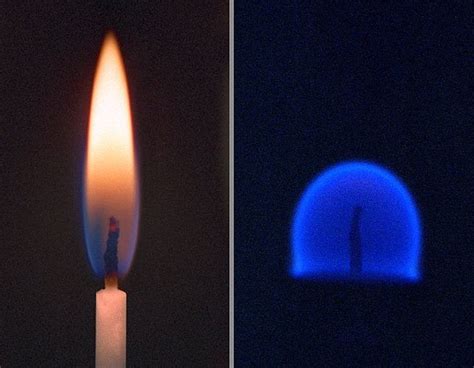 Candle flame in zero gravity : pics