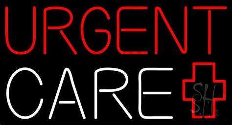 Red Urgent Care Plus Logo Neon Sign | Medical Neon Signs | Neon Light