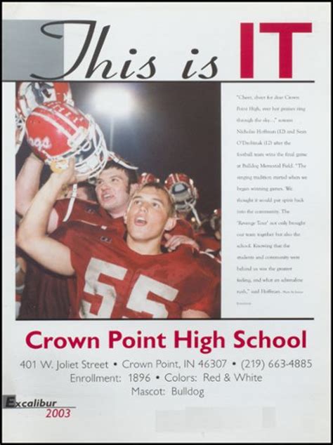 Explore 2003 Crown Point High School Yearbook, Crown Point IN - Classmates