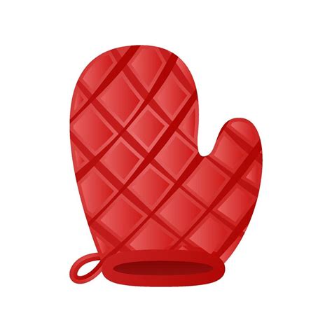 red oven mitt cartoon vector illustration isolated object 6363713 Vector Art at Vecteezy