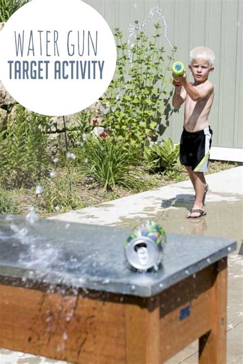 Easy Water Gun Target Activity for a Hot Day | Hands On As We Grow®