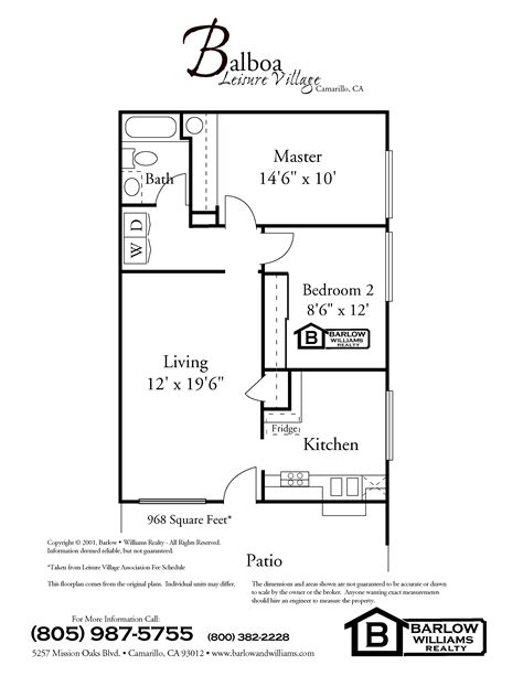 Leisure Village Camarillo Floor Plans