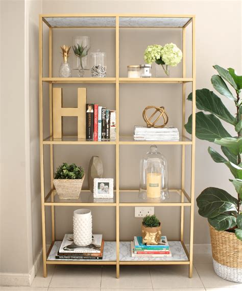 DIY gold bookshelf - House of Hawkes