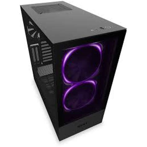 NZXT H510 ELITE MATTE BLACK RGB Lighting Tempered Glass Gaming Case ...