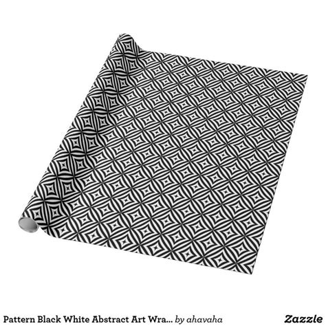 Pattern Black White Abstract Art Wrapping Paper | Zazzle.com | Black ...