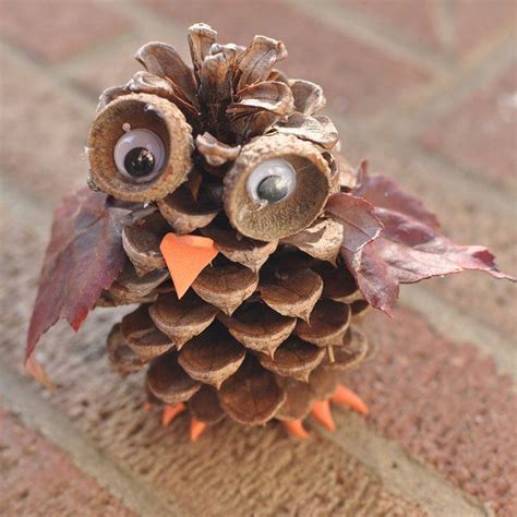 Pine Cone Owl | Recipe | Acorn crafts, Fall crafts, Fall crafts for kids